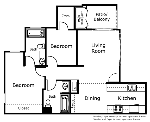 2 Bed 2 Bath Apartment 2 Bedroom Apartment at Sablewood Gardens in Bakersfield, CA.